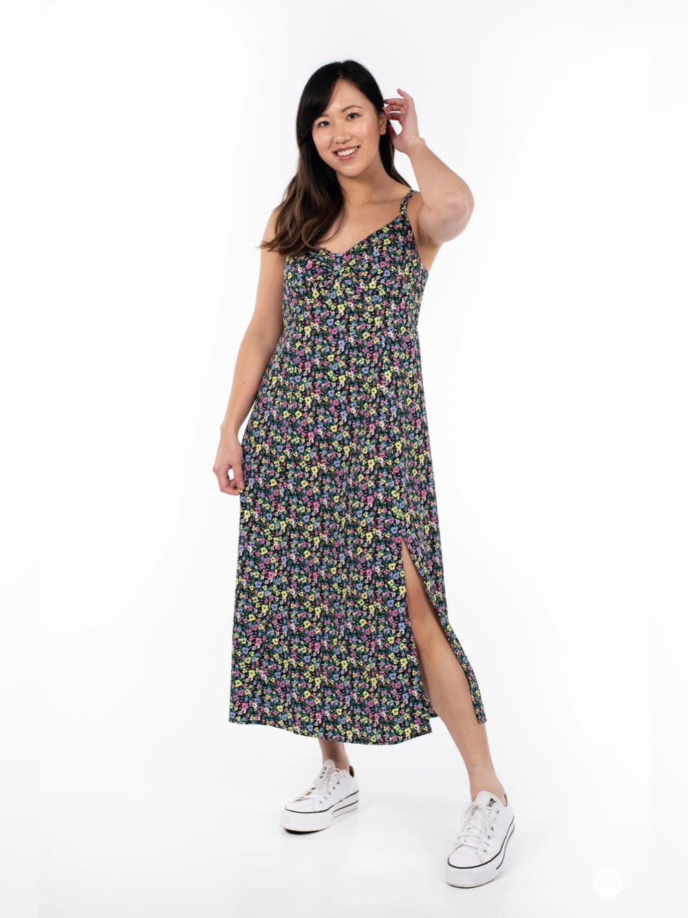 Sweetlegs Floral Print Long Sundress women’s size 2X new